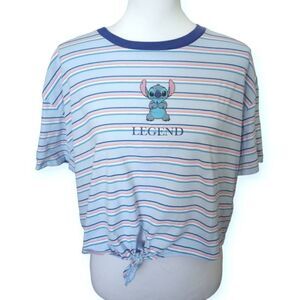 DISNEY BLUE STITCH CROP TOP SZ.3X EUC